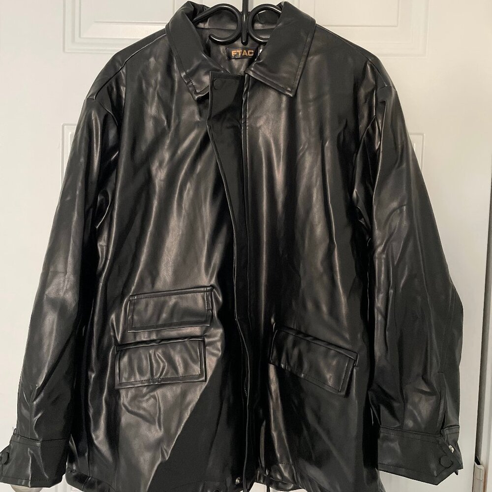 Faux Leather Light Jacket